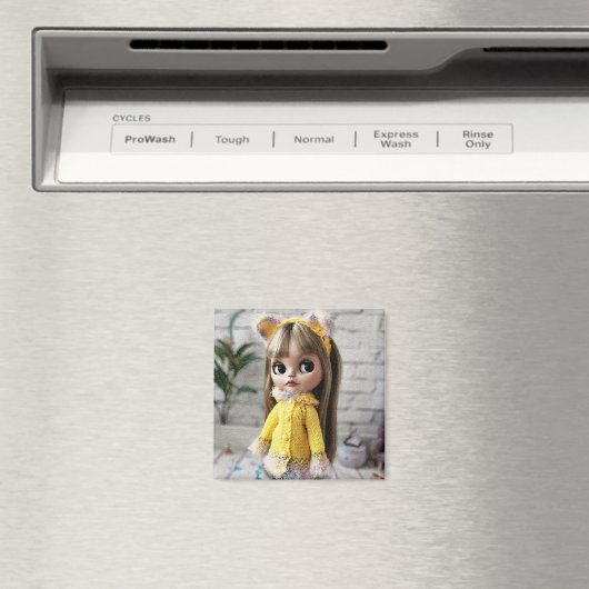 Aimant Belle poupée Blythe grands yeux mode style fun (In Situ (Lave-vaisselle))