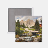 Aimant Belle Randonnée Trail River, Trees & Mountains (Recto/Verso)