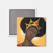 Aimant Belle Reine noire (Recto/Verso)