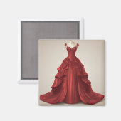 Aimant Belle robe rouge (Recto/Verso)
