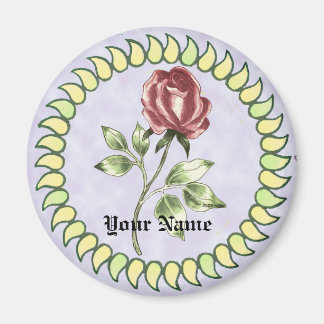 Aimant Belle Rose rouge