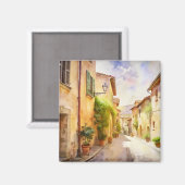 Aimant Belle rue en Provence. (Recto/Verso)