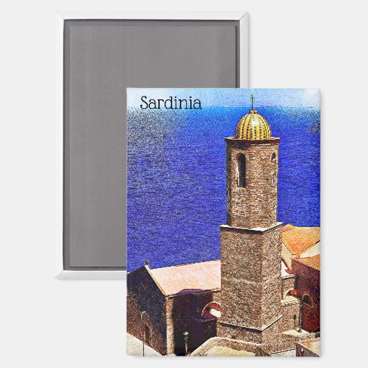 Aimant Belle Sardaigne Italie Ile Méditerranée (Recto/Verso)