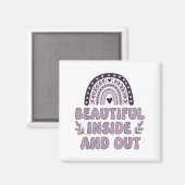 Aimant Belle Selle De Lavande Arc-En-Ciel À L'Intérieur E (Recto/Verso)