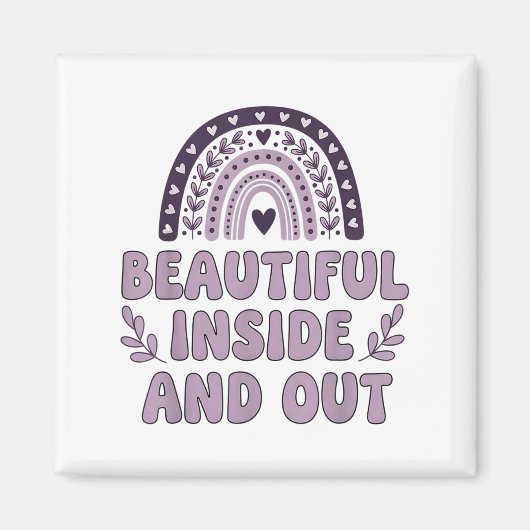 Aimant Belle Selle De Lavande Arc-En-Ciel À L'Intérieur E (Devant)