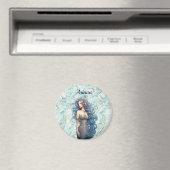 Aimant Belle Sirène aux Cheveux Bleus (In Situ (Lave-vaisselle))