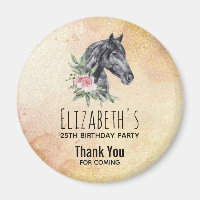 Belle tête de cheval Portrait d'aquarelle Annivers