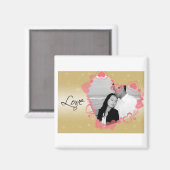 Aimant Belle trame cardiaque (Recto/Verso)