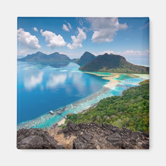 Aimant Belle Vue | Haut de l'île de Bohey Dulang (Devant)