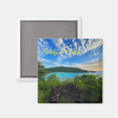 Aimant Belle vue Pittoresque Tropical Seychelles Island (Recto/Verso)