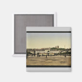 Aimant Bellecour Place, Lyon, France Photochrom vintage (Recto/Verso)