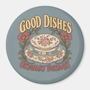 Aimant Belles Assiettes Mardis Ordinaires Chine Florale