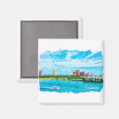 Aimant Belles Bahamas Caraïbes Vacances Paysages (Recto/Verso)