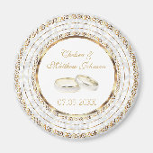 Aimant Belles Bandes Mariages d'or (Devant)