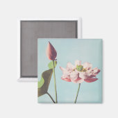 Aimant Belles impressions photomécaniques de fleurs Lotus (Recto/Verso)