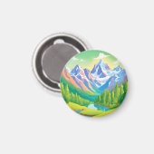 Aimant Belles montagnes (Recto/Verso)