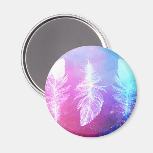 Aimant Belles plumes dans l'espace (Recto/Verso)