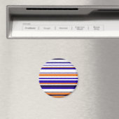 Aimant Belles rayures bleues orange (In Situ (Lave-vaisselle))