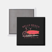 Aimant Bells Beach Australia Surfboard Bike Surfer  (Recto/Verso)