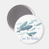 Aimant Beluga Frigo personnalisé Aimant Beluga Wha (Recto/Verso)