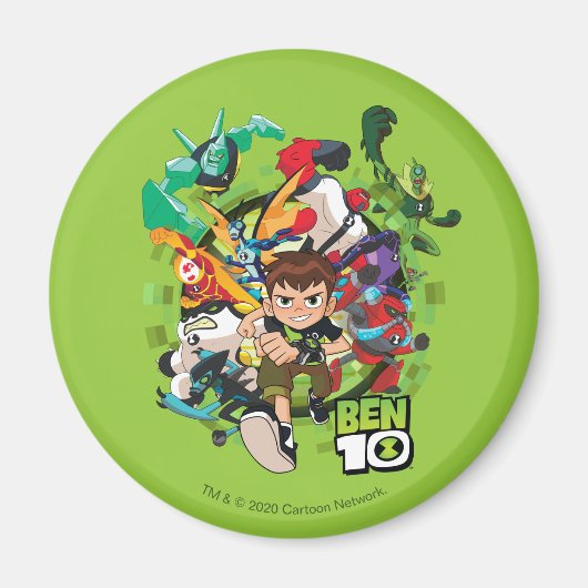Aimant Ben 10 Alien Rush Graphique (Devant)