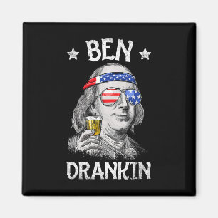 Aimant Ben Drankin 4 juillet Benjamin Franklin Men Amer