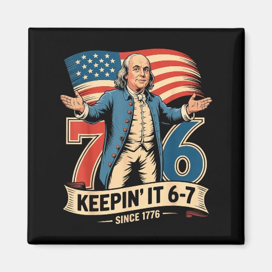 Aimant Ben Franklin 67 Mème Garder Ça 7-6 Professeur d'Hi (Devant)