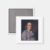 Aimant Ben Franklin "Aimez Votre Neibhbor Mais..." Cadeau (Recto/Verso)