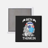 Aimant Ben Thinkin 4 juillet Fun Benjamin Franklin Part (Recto/Verso)