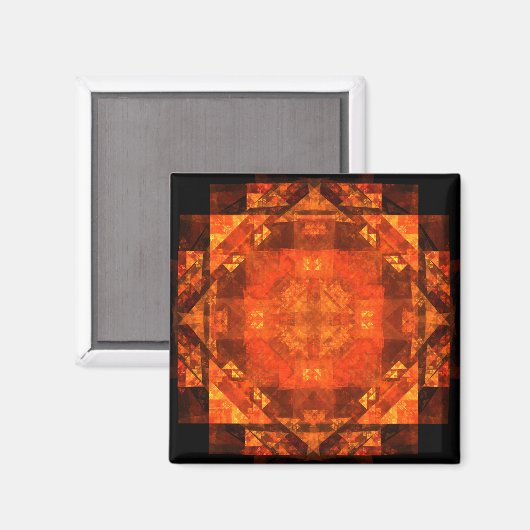 Aimant Bénédiction Abstrait Art Carré magnétique (Recto/Verso)