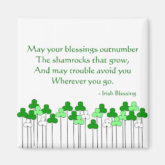 Aimant Bénédiction irlandaise et Shamrock