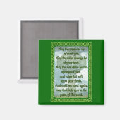 Aimant Bénédiction irlandaise verte (Recto/Verso)
