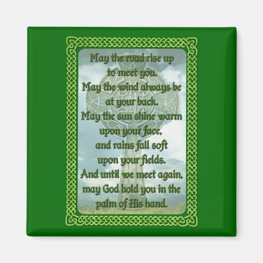 Aimant Bénédiction irlandaise verte (Devant)