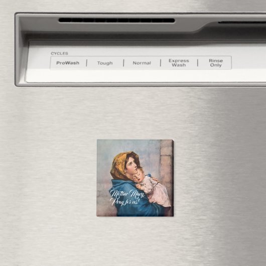 Aimant Béni Mère avec Bébé Jésus (In Situ (Lave-vaisselle))