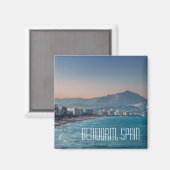 Aimant Benidorm, Espagne photo de la côte Carte postale (Recto/Verso)