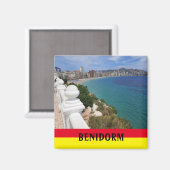 Aimant Benidorm Playa Levante Beach Espagne Souvenir (Recto/Verso)