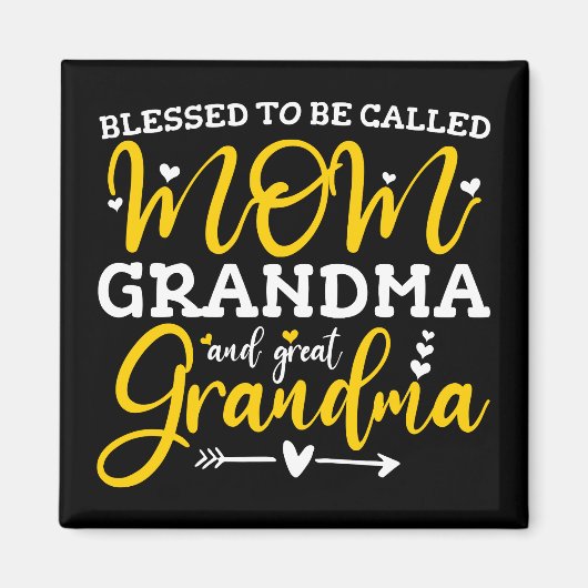 Aimant Bénie d'être appelée maman grand-mère et arrière-g (Devant)