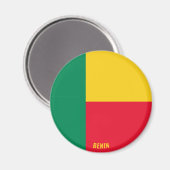 Aimant Bénin Drapeau charmant patriotique (Recto/Verso)