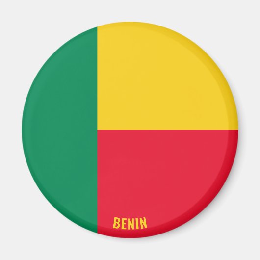 Aimant Bénin Drapeau charmant patriotique (Devant)