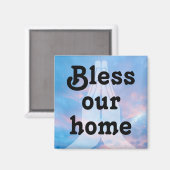 Aimant Bénis notre maison (Recto/Verso)