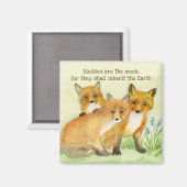 Aimant Bénis Sont les Renards Doux (Recto/Verso)