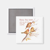 Aimant Bénissez cette maison, Inspirationnelle, Citation  (Recto/Verso)