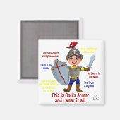 Aimant Benjamin être courageux - Armure de Dieu2 (Recto/Verso)