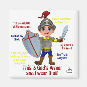 Aimant Benjamin être courageux - Armure de Dieu2