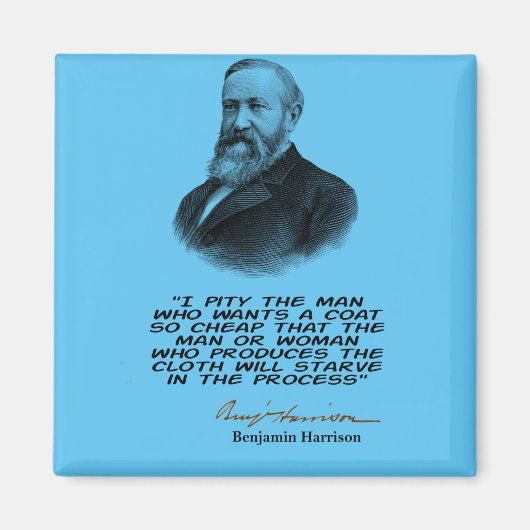 Aimant Benjamin Harrison (23e président des États-Unis) c (Devant)