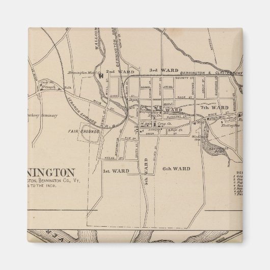 Aimant Bennington et le plan de Battleboro (Devant)