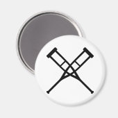 Aimant béquilles croisées (Recto/Verso)