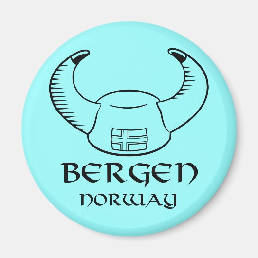 Aimant Bergen Norvège Viking Casquette (Devant)