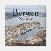 Aimant Bergen Norway Souvenir (Devant)