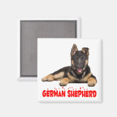 Aimant Berger Allemand Chien Chien Chien Chien Rouge Coeu (Recto/Verso)